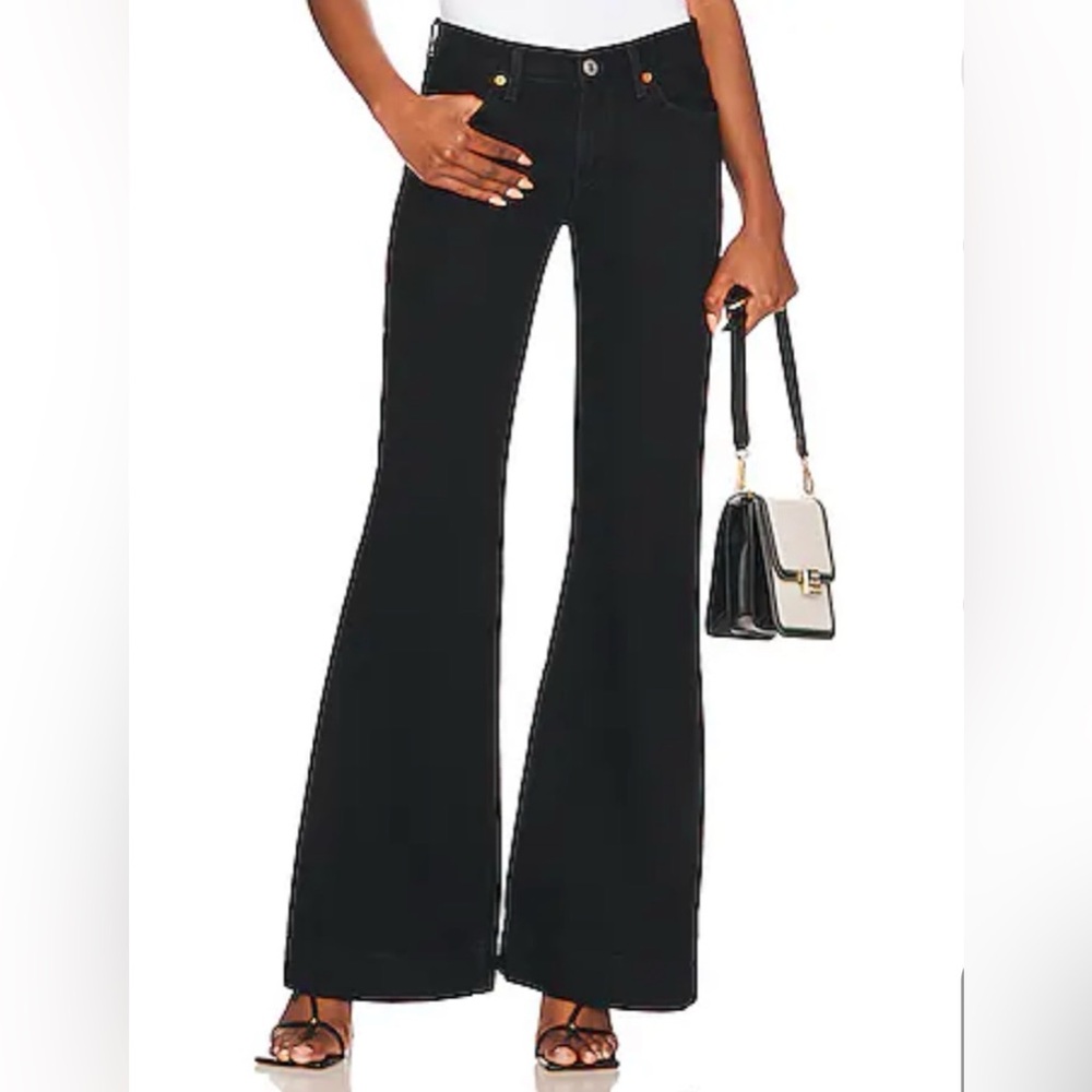 Re/Done Originals 70's Low Rise Bell Bottom in Black Size 29